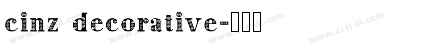cinz decorative字体转换